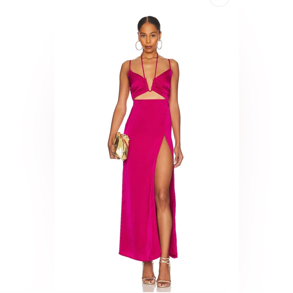 Superdown revolve Jayda Maxi Dress in Magenta Pink